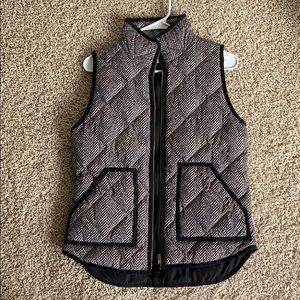 Black and White J Crew Vest